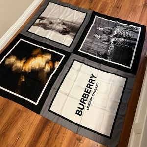 Satin Burberry over throw/scarf